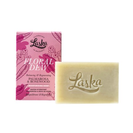 laska by nature  Sapone Idratante – Palmarosa & Legno di Rosa  Cosmetici solidi per il corpo