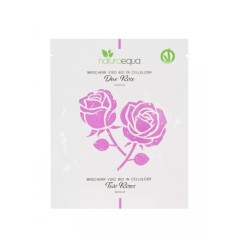 naturaequa  Maschera Viso Bio in Cellulosa Due Rose – Lenitiva  Maschere Viso