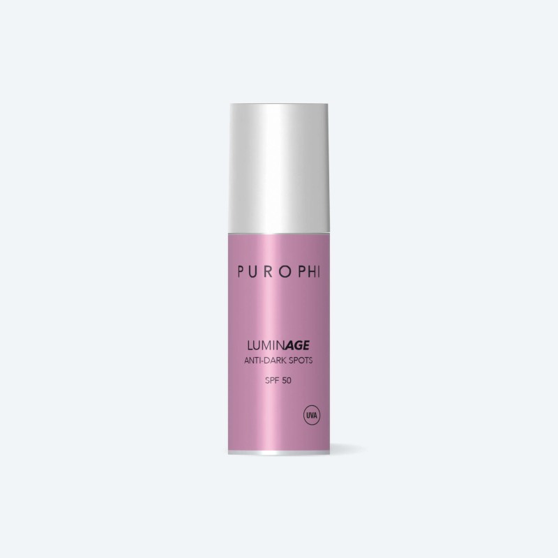 purophi  Luminage SPF 50 – Crema viso antiage con protezione solare alta  Creme viso