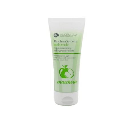 Alkemilla  Maschera sorbetto alla mela verde – Purificante e riequilibrante per pelli miste e grasse  Maschere Viso