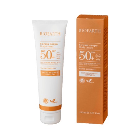 bioearth  Crema solare corpo SPF 50+ con Antiox Botanical Complex+  Protezione solare bio