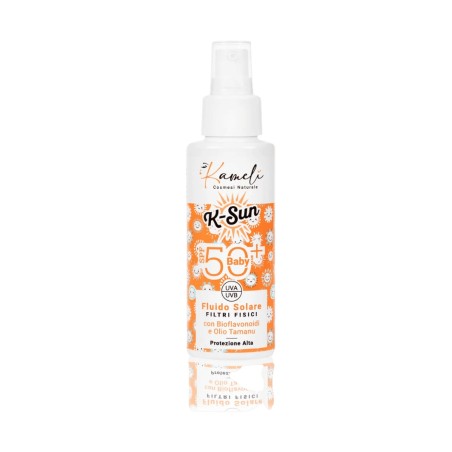 kamelì  K-Sun Baby fluido solare SPF 50+ filtri fisici  Protezioni solari per bambini
