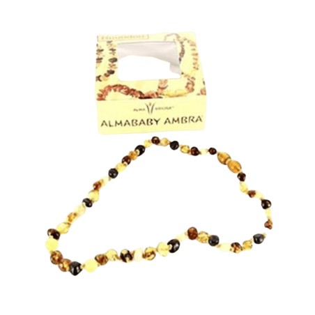 alma briosa  Collanina d'Ambra Almababy Multicolor per Dentizione  Igiene Orale