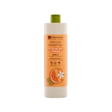 la saponaria  Doccia shampoo family Arancio bio e Vitamina C  Bagnoschiuma Bio