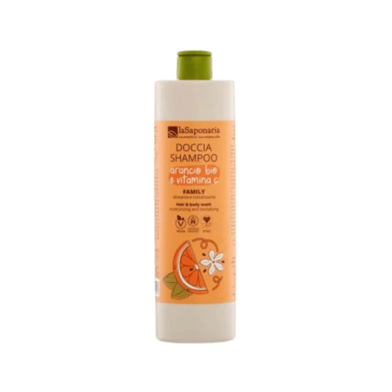la saponaria  Doccia shampoo family Arancio bio e Vitamina C  Bagnoschiuma Bio