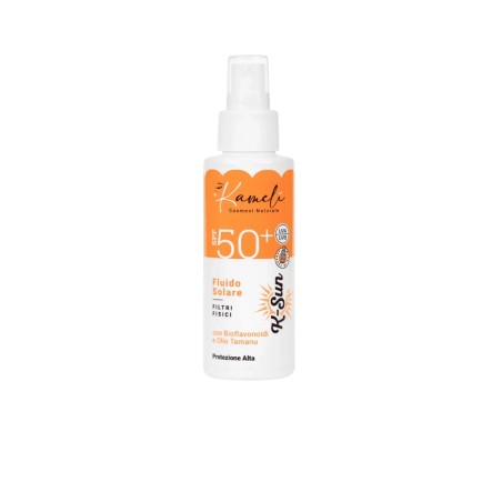 kamelì  K-Sun Fluido solare filtri fisici SPF 50+  Protezione Solare Viso
