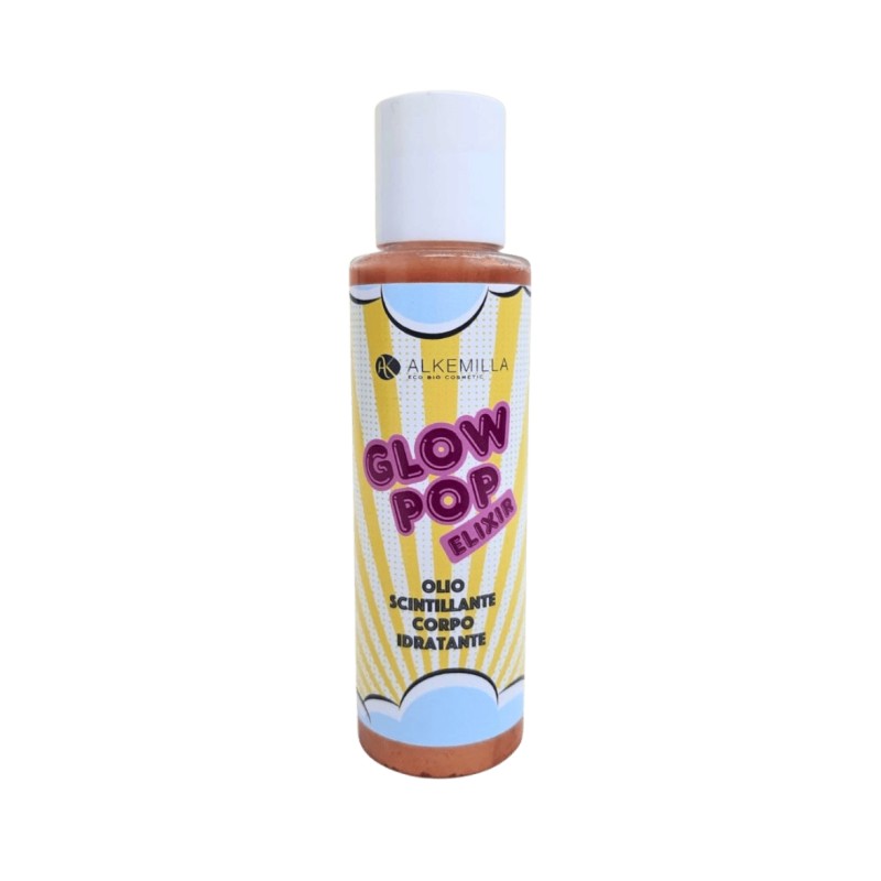 Alkemilla  Glow Pop Elixir – Olio Scintillante Illuminante per Viso, Corpo e Capelli  Oli e Burri
