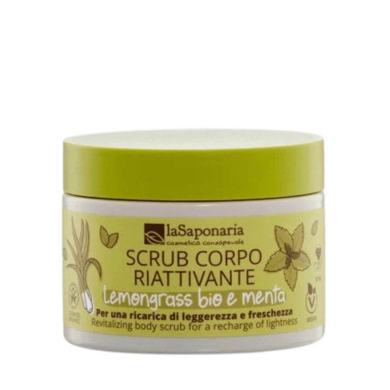 la saponaria  Scrub Corpo Riattivante Lemongrass e Menta  Scrub Corpo