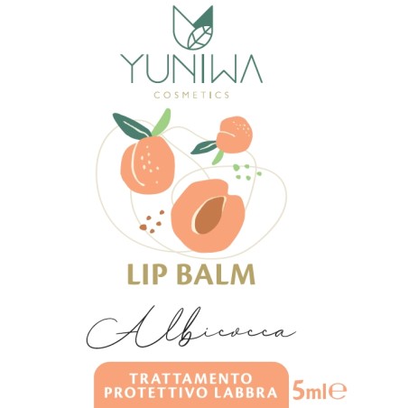 yuniwa cosmetics  Balsamo Labbra Protettivo - Albicocca  Lipbalm Naturali Yuniwa Cosmetics