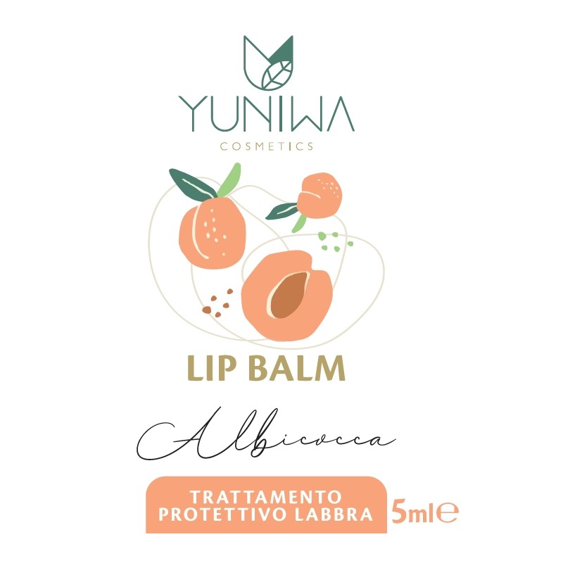 yuniwa cosmetics  Balsamo Labbra Protettivo - Albicocca  Lipbalm Naturali Yuniwa Cosmetics