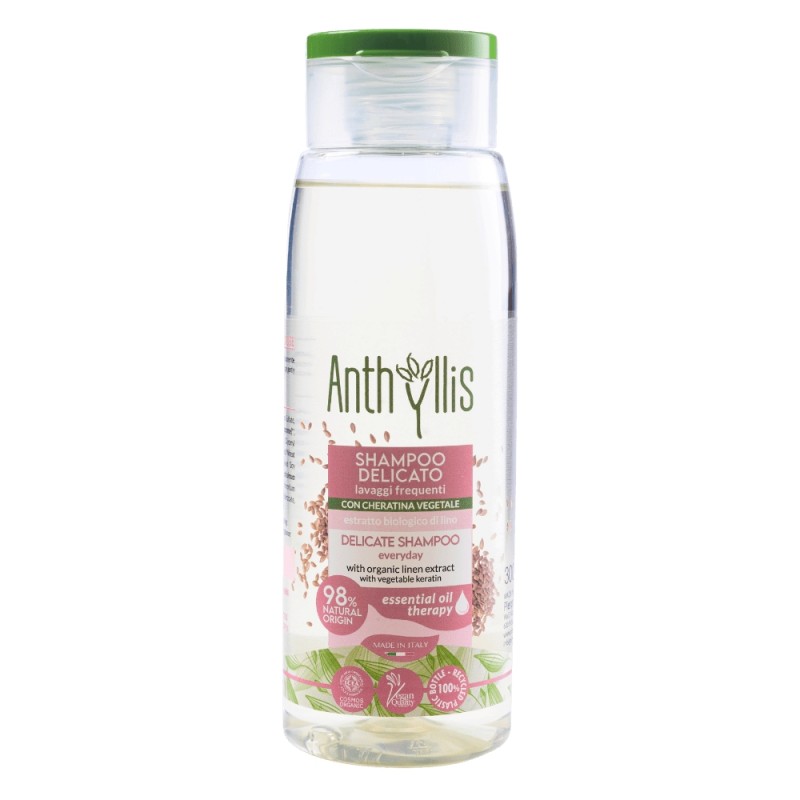 anthyllis  Shampoo delicato per lavaggi frequenti con cheratina vegetale  Shampoo Capelli Secchi e Trattati