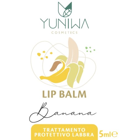 yuniwa cosmetics  Balsamo Labbra Protettivo - Banana  Lipbalm Naturali Yuniwa Cosmetics