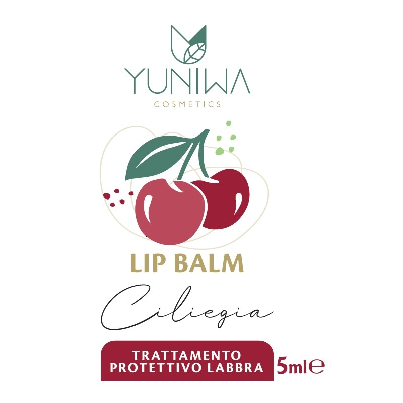 yuniwa cosmetics  Balsamo Labbra Protettivo - Ciliegia  Lipbalm Naturali Yuniwa Cosmetics