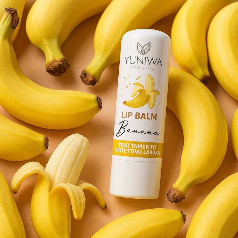 yuniwa cosmetics  Balsamo Labbra Protettivo - Banana  Lipbalm Naturali Yuniwa Cosmetics