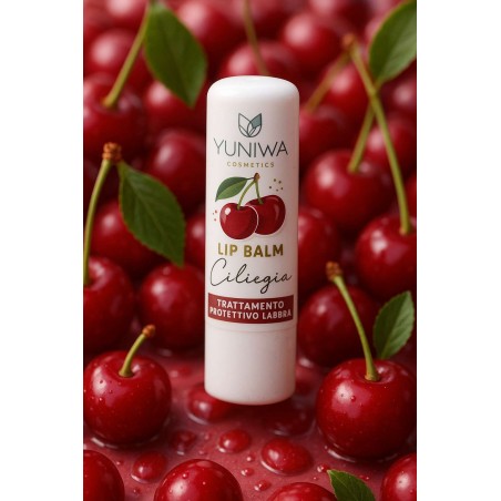 yuniwa cosmetics  Balsamo Labbra Protettivo - Ciliegia  Lipbalm Naturali Yuniwa Cosmetics