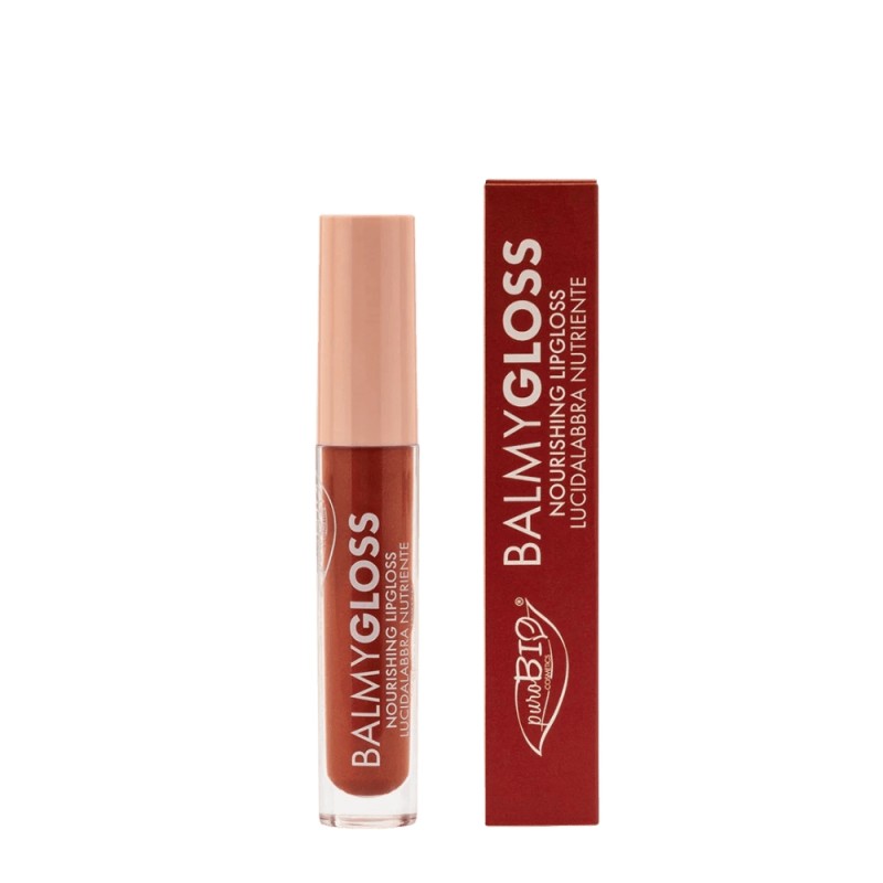 purobio  Balmy Gloss 02 - Shimmering Light Brown  Gloss e Tinte Labbra