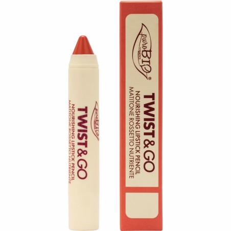 purobio  Twist & Go Matitone Rossetto Nutriente - 502 Peach Nude  Matite labbra