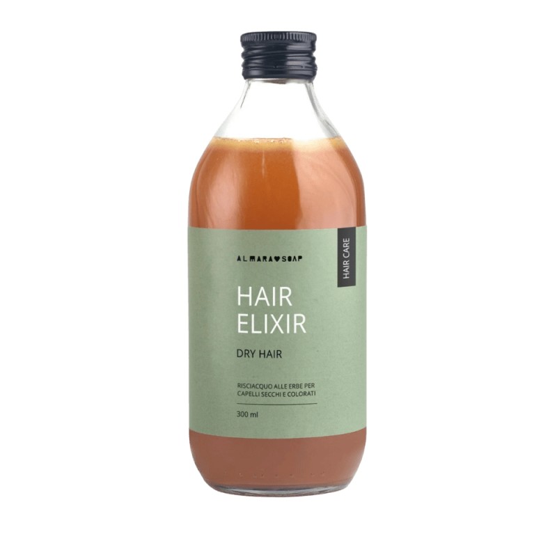almara soap  Dry Hair Elixir – Risciacquo Acido per Capelli Secchi, Decolorati e Fragili  Risciacquo Acido