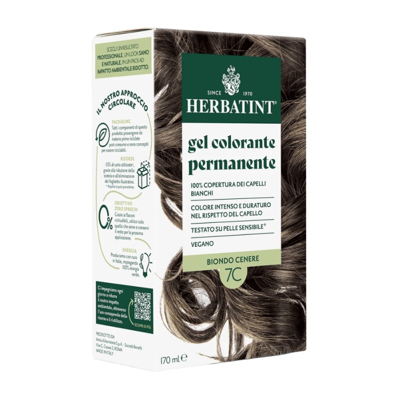 herbatint  Gel Colorante Permanente 7C Biondo Cenere  Tinte per capelli