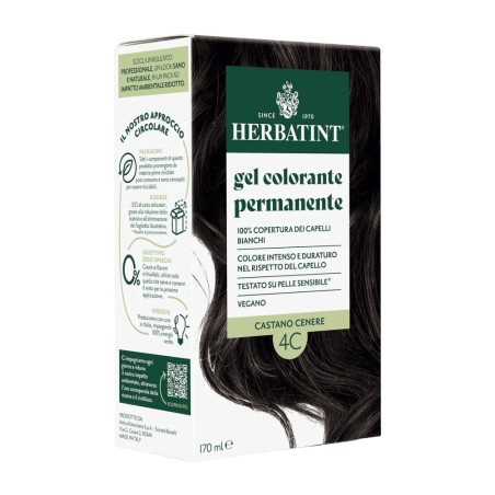 herbatint  Gel Colorante Permanente 4C Castano Cenere  Tinte per capelli