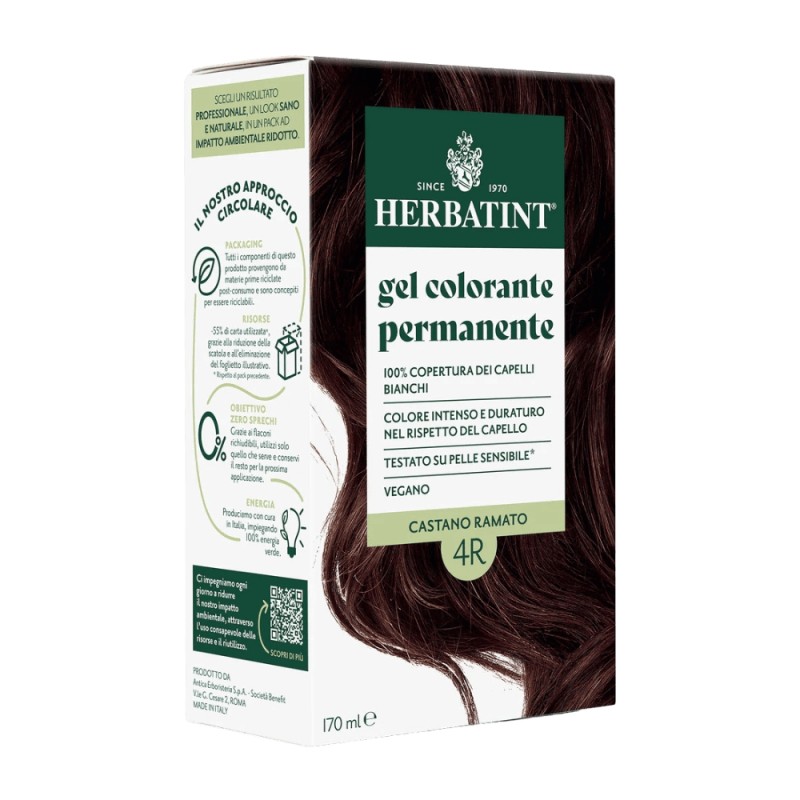 herbatint  Gel Colorante Permanente 4R Castano Ramato  Tinte per capelli