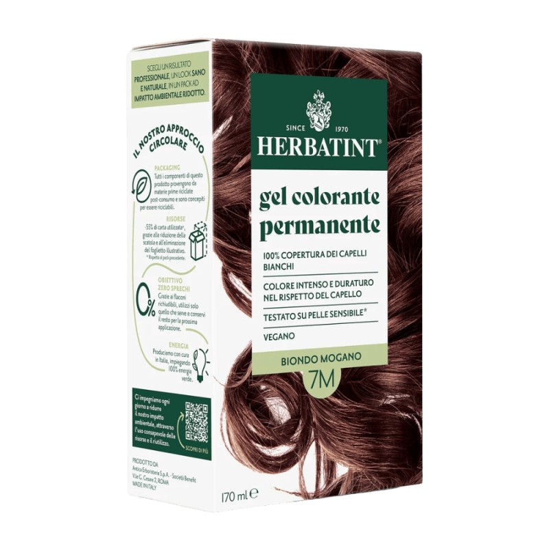 herbatint  Gel Colorante Permanente 7M Biondo Mogano  Tinte per capelli