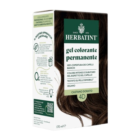herbatint  Gel Colorante Permanente 4D Castano Dorato  Tinte per capelli
