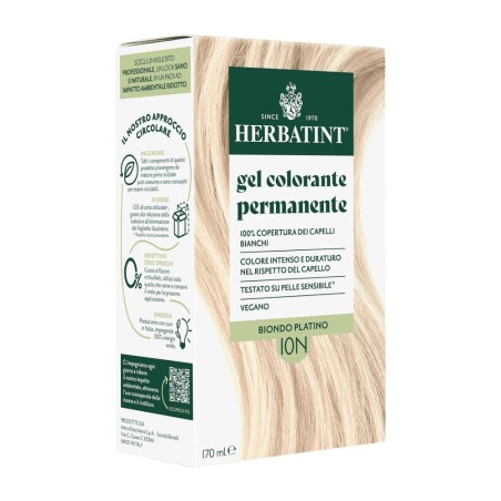 herbatint  Gel Colorante Permanente 10N Biondo Platino  Tinte per capelli