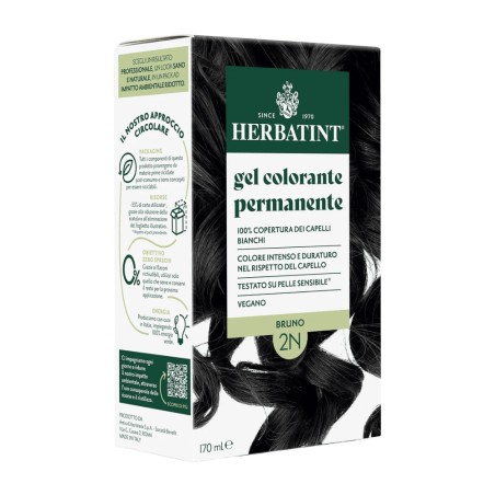 herbatint  Gel Colorante Permanente 2N Bruno  Tinte per capelli
