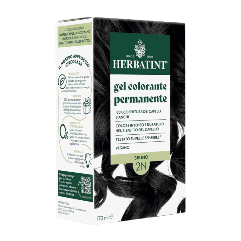 herbatint  Gel Colorante Permanente 2N Bruno  Tinte per capelli