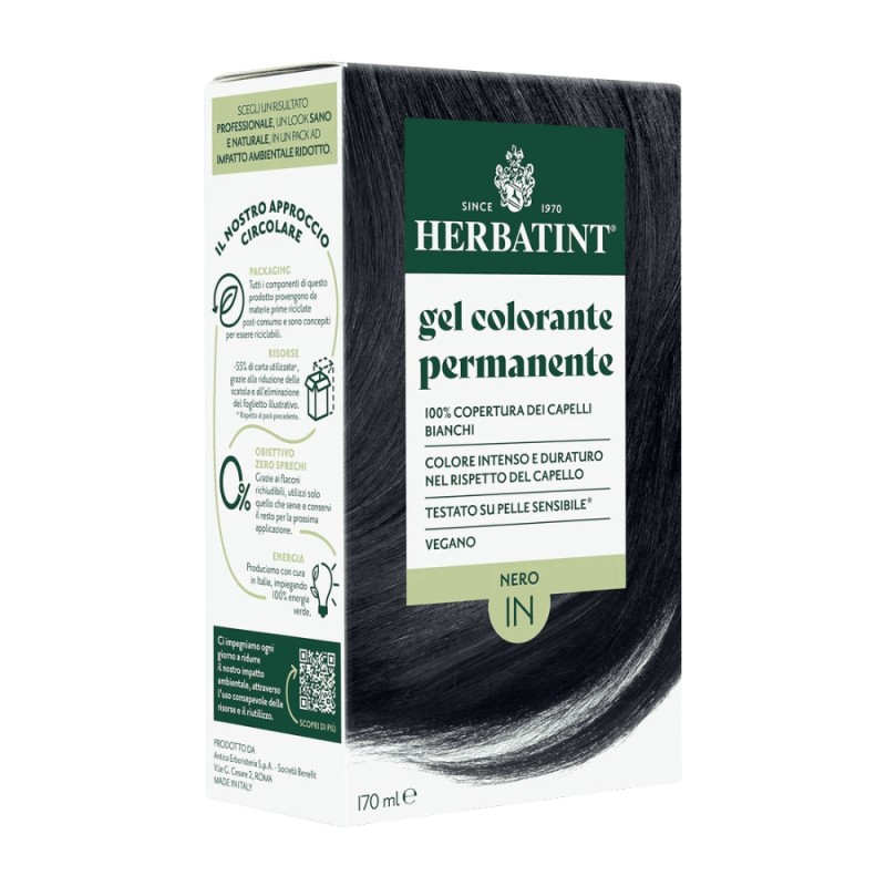 herbatint  Gel Colorante Permanente 1N Nero  Tinte per capelli