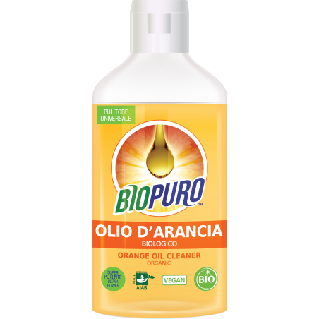 biopuro  Detergente Multiuso all'Olio di Arancia  Vetri e Multiuso