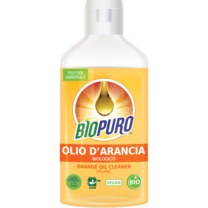 biopuro  Detergente Multiuso all'Olio di Arancia  Vetri e Multiuso