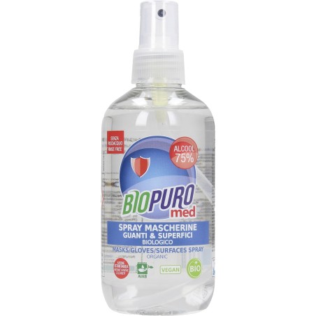 biopuro  Spray per Mascherine, Guanti e Superfici  Sgrassatori