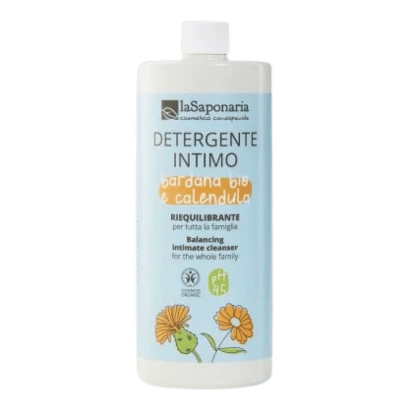 la saponaria  Detergente Intimo Riequilibrante - Bardana Bio e Calendula 1 LT  Detergente intimo