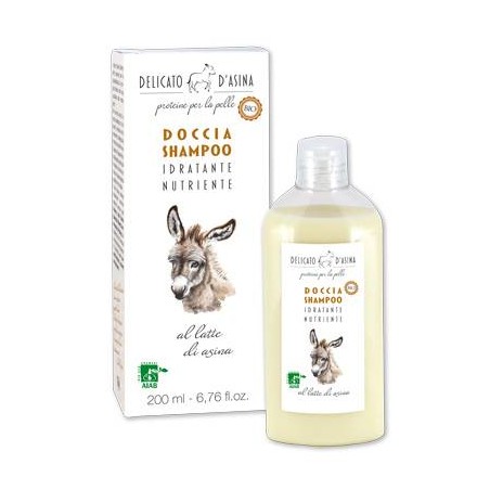 delicato d'asina  Doccia Shampoo al Latte D'Asina  Bagnoschiuma Bio