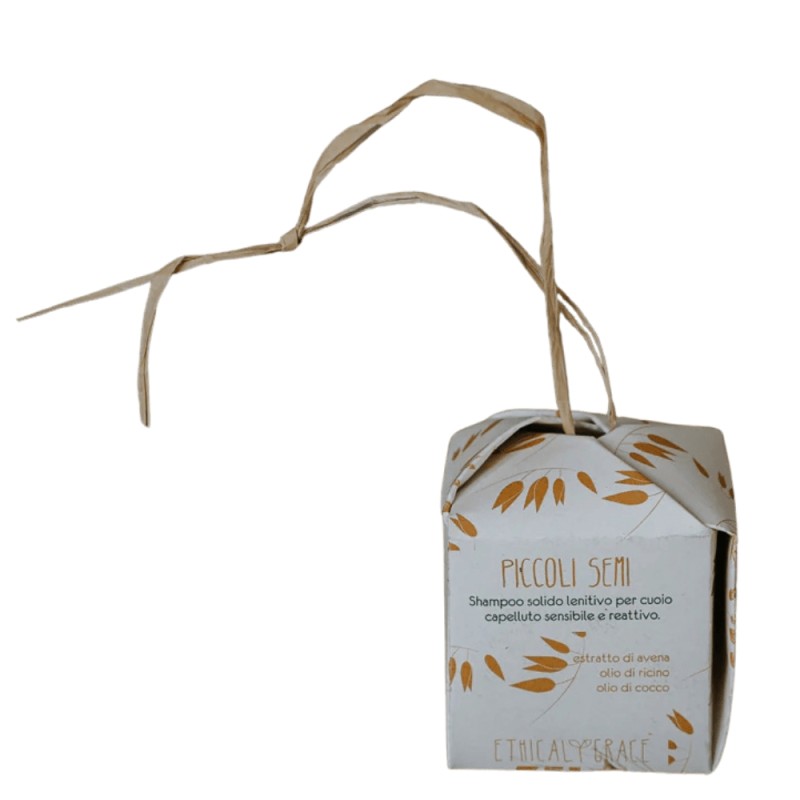 ethical grace  Shampoo Solido Lenitivo per Cuoio Capelluto Sensibile e Reattivo Piccoli Semi  Dermatite