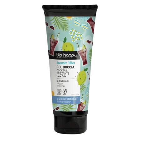 bio happy  Gel Doccia Cocktail Frizzante Lime e Cola Summer Vibes  Bagnoschiuma Bio