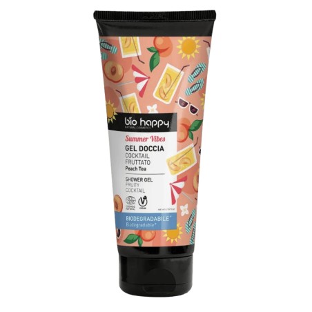 bio happy  Gel Doccia Cocktail Fruttato Peach Tea Summer Vibes  Bagnoschiuma Bio