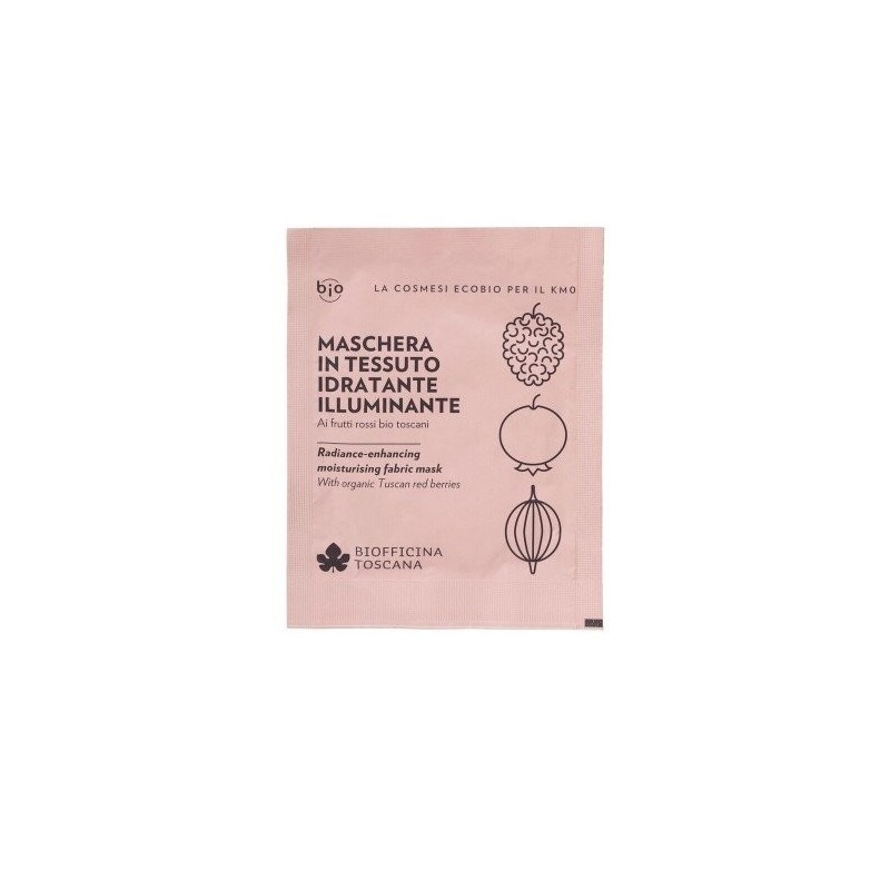 biofficina toscana  Maschera Viso in Tessuto Idratante Illuminante ecobio  Maschere Viso